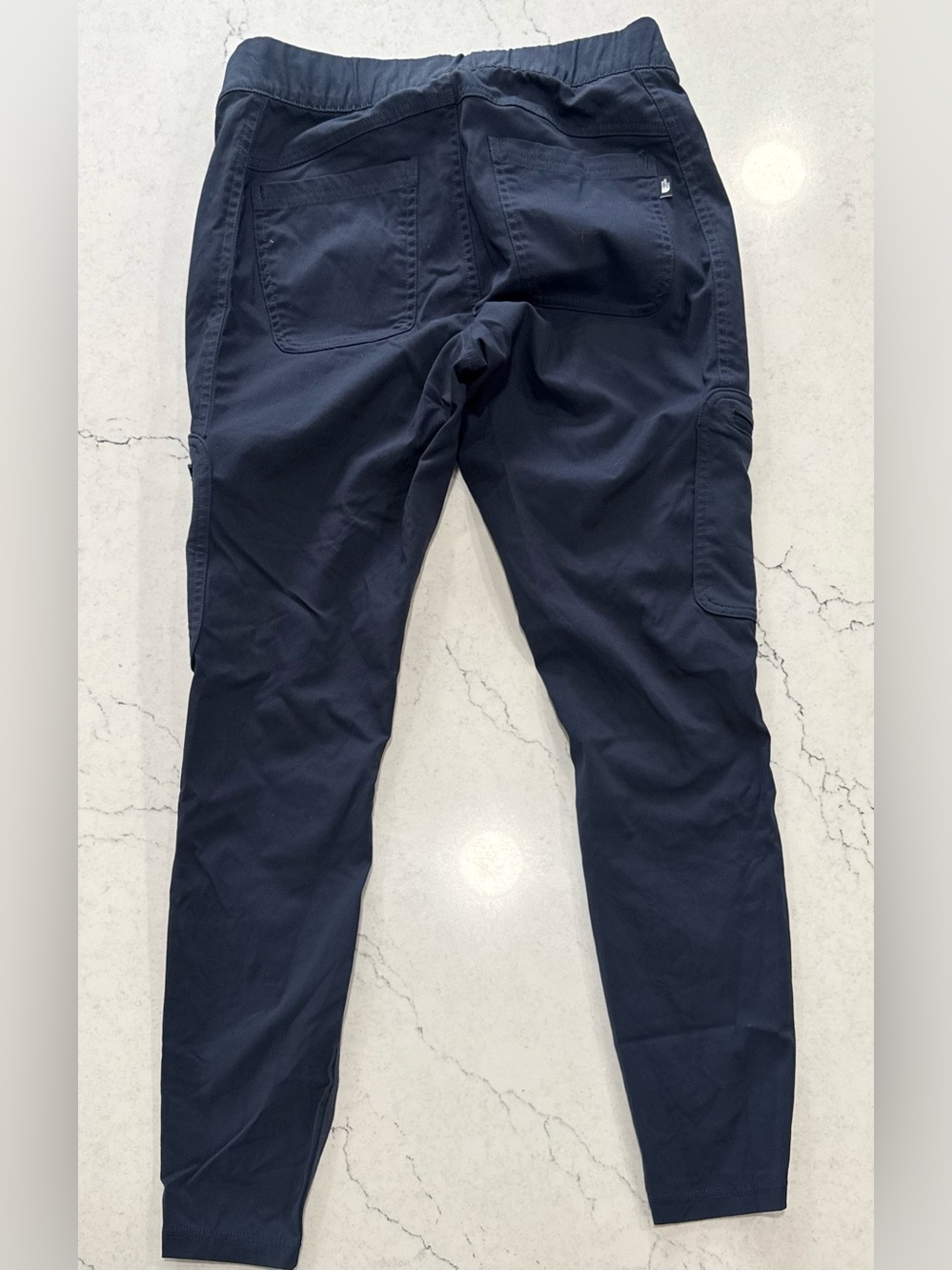 The North Face Blue Cargo Pants Women's Mediun Regular Fit Zip Pockets Logo - Picture 4 of 6